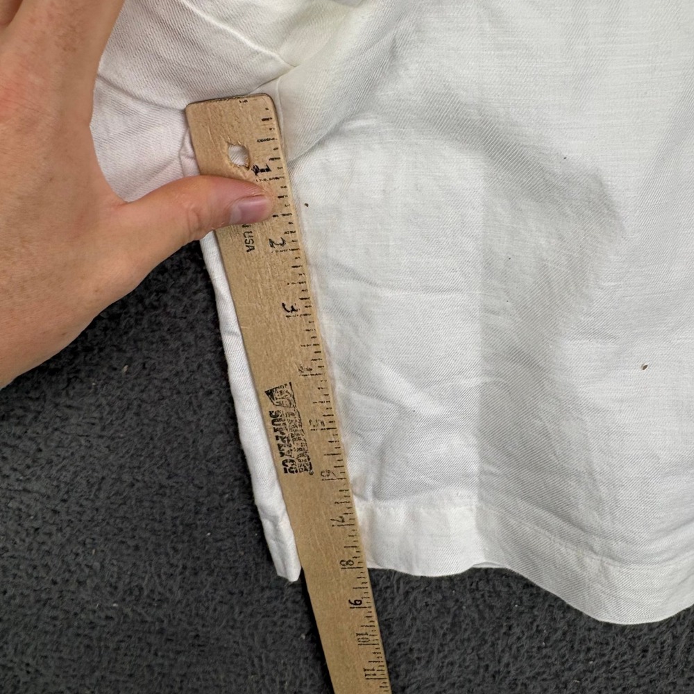 LOFT Womens White Linen Blend Elastic Waist Pull On Shorts XL - Picture 5 of 8